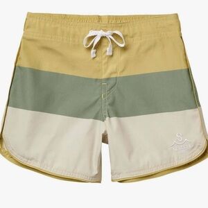 Men's Swim Shorts - Yellow and Gray